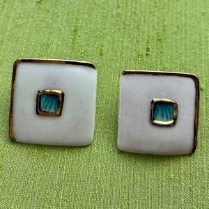 Vintage porcelain earrings